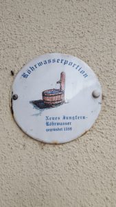 Jungfernröhrwasser Hinweisschild